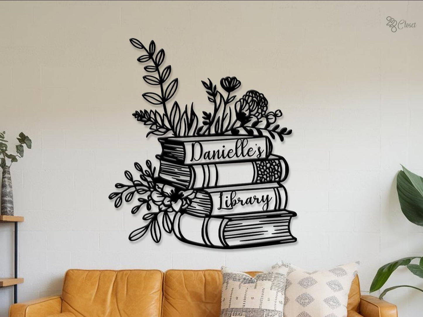 Personalized Library Metal Sign, Custom Book Nook Decor, Reading Room Sign Teacher Gift Book Shelf sign Book Lover Gift Reading Corner Decor