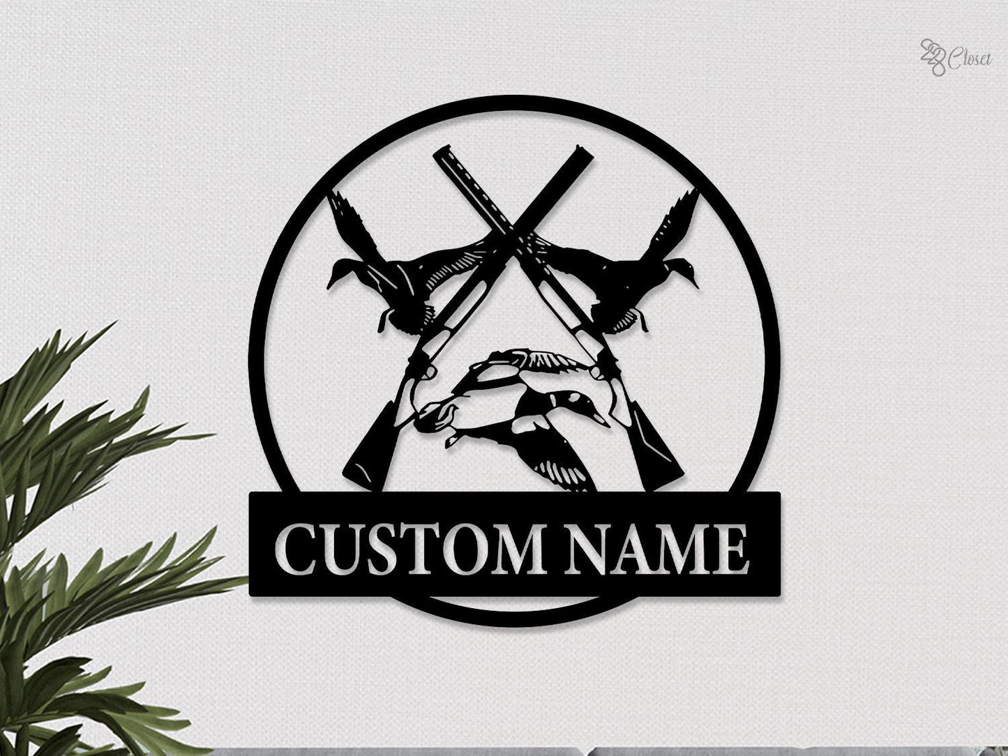 Custom Duck Hunting Metal Wall Art LED Light,Personalized Hunter Name Sign Duck Hunting Gifts,Rustic Cabin Decor Hunter Gift Farmhouse Decor