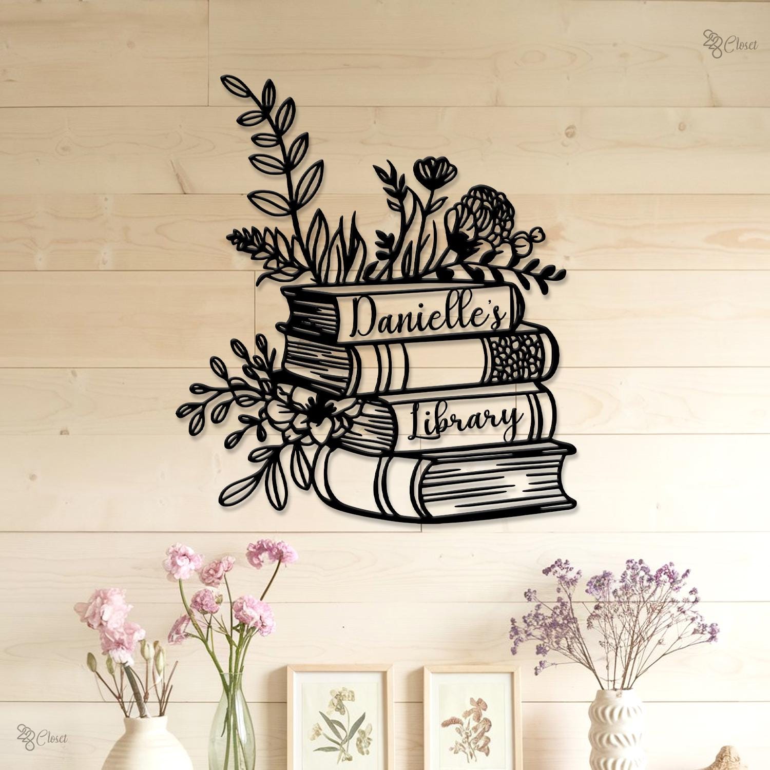 Personalized Library Metal Sign, Custom Book Nook Decor, Reading Room Sign Teacher Gift Book Shelf sign Book Lover Gift Reading Corner Decor
