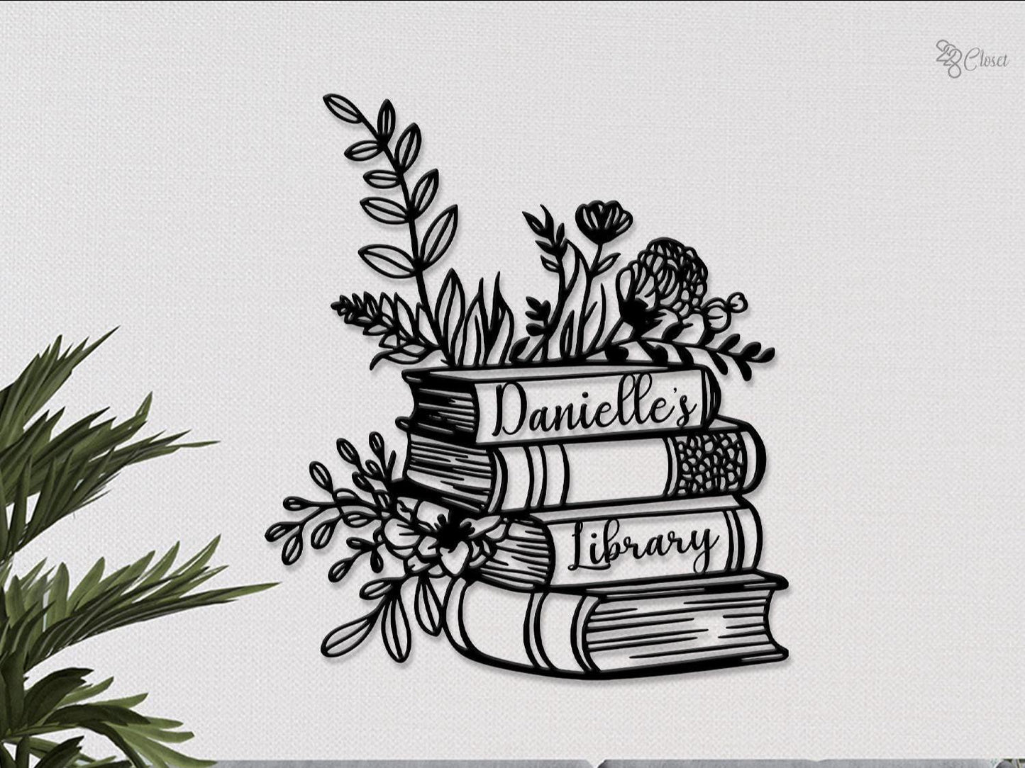 Personalized Library Metal Sign, Custom Book Nook Decor, Reading Room Sign Teacher Gift Book Shelf sign Book Lover Gift Reading Corner Decor