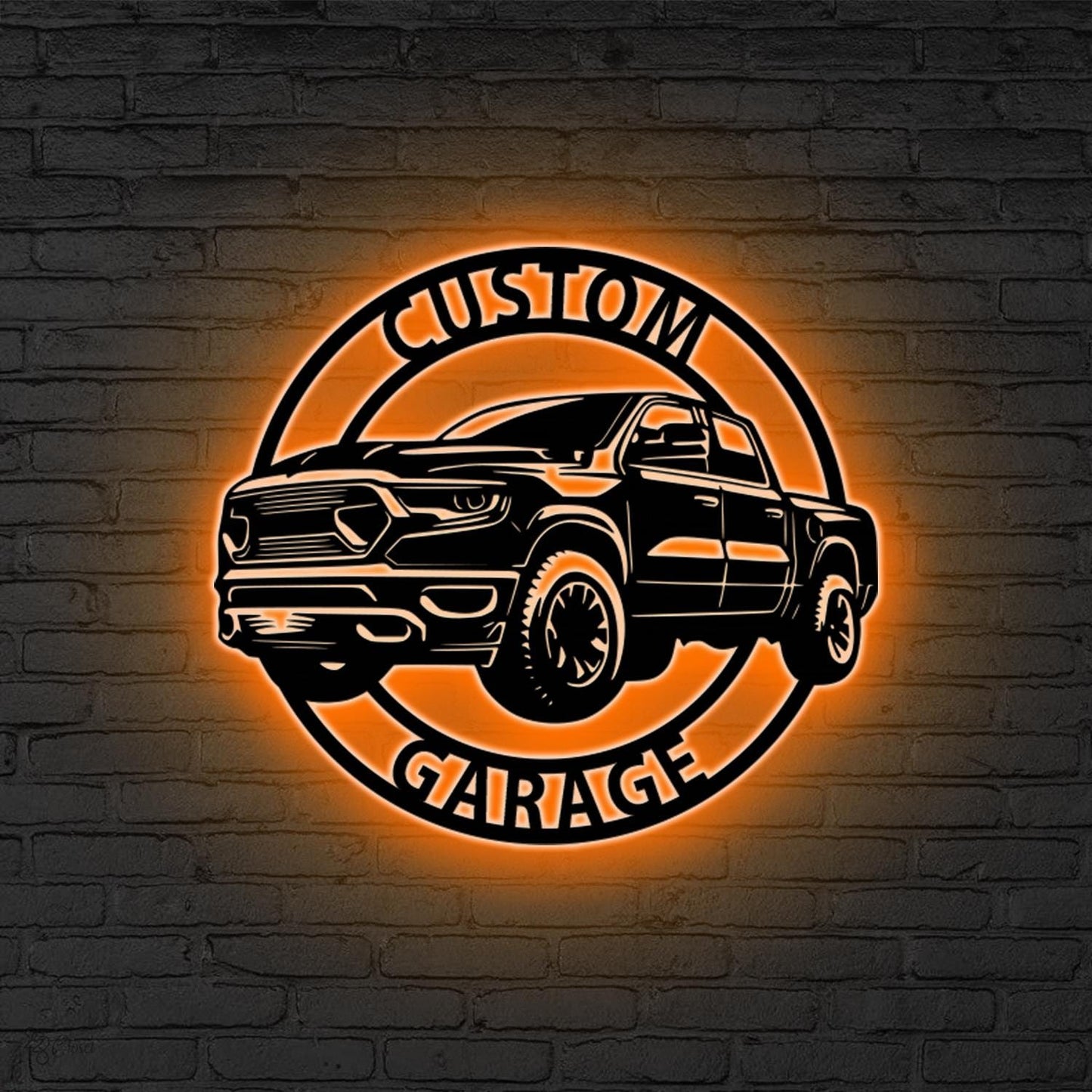 Custom Metal Garage Sign LED Light Personalized Mechanic Wall Art,Man Cave Decor,Garage Metal Plaque Garage Decor Dad Gift Father’s Day Gift
