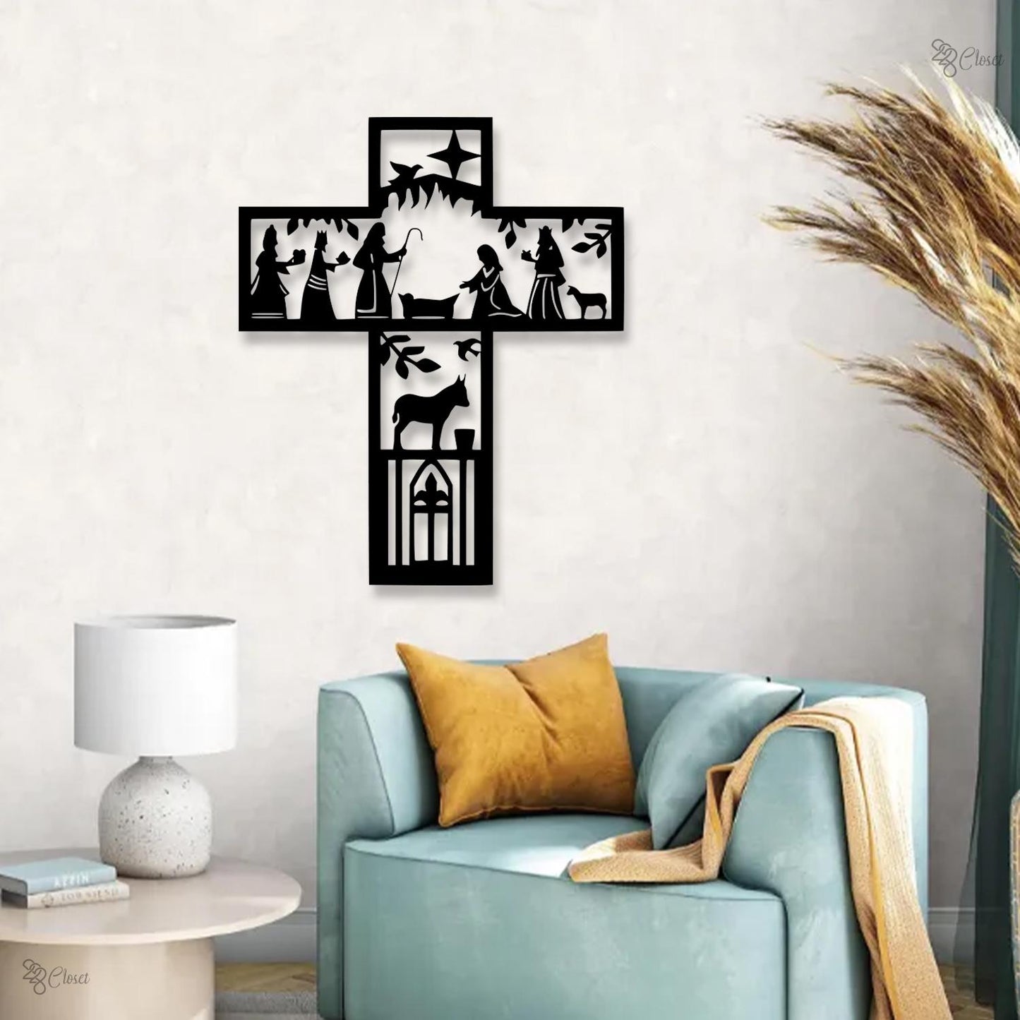 Jesus Cross Metal Art, Christ Cross Wall Decor, Up to 12 styles Religious Housewarming Gift, Religious Gift, Christian Gift,Bed Room Decor