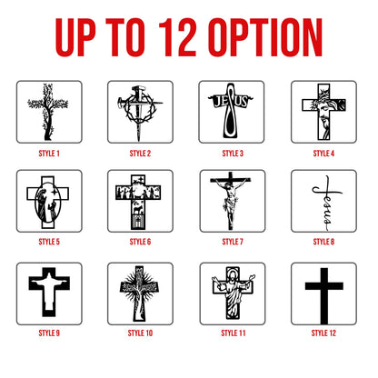 Jesus Cross Metal Art, Christ Cross Wall Decor, Up to 12 styles Religious Housewarming Gift, Religious Gift, Christian Gift,Bed Room Decor