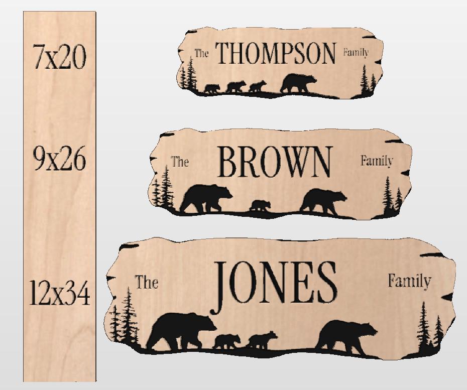 Rustic Family Name Sign, Personalized Wooden Plaque, Custom Outdoor Wood, Exterior Interior Decor, Last Name Wall Art, Mahogany Cedar Walnut