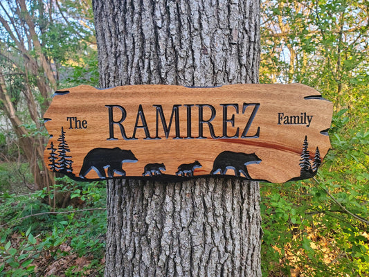 Rustic Family Name Sign, Personalized Wooden Plaque, Custom Outdoor Wood, Exterior Interior Decor, Last Name Wall Art, Mahogany Cedar Walnut